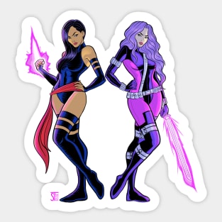 Psylocke and Revanche Sticker